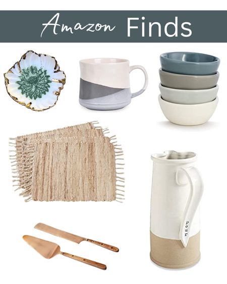 Coaster, mug, bowls, pitcher, placemat, serving utensils 

#LTKfindsunder50 #LTKhome #LTKSeasonal