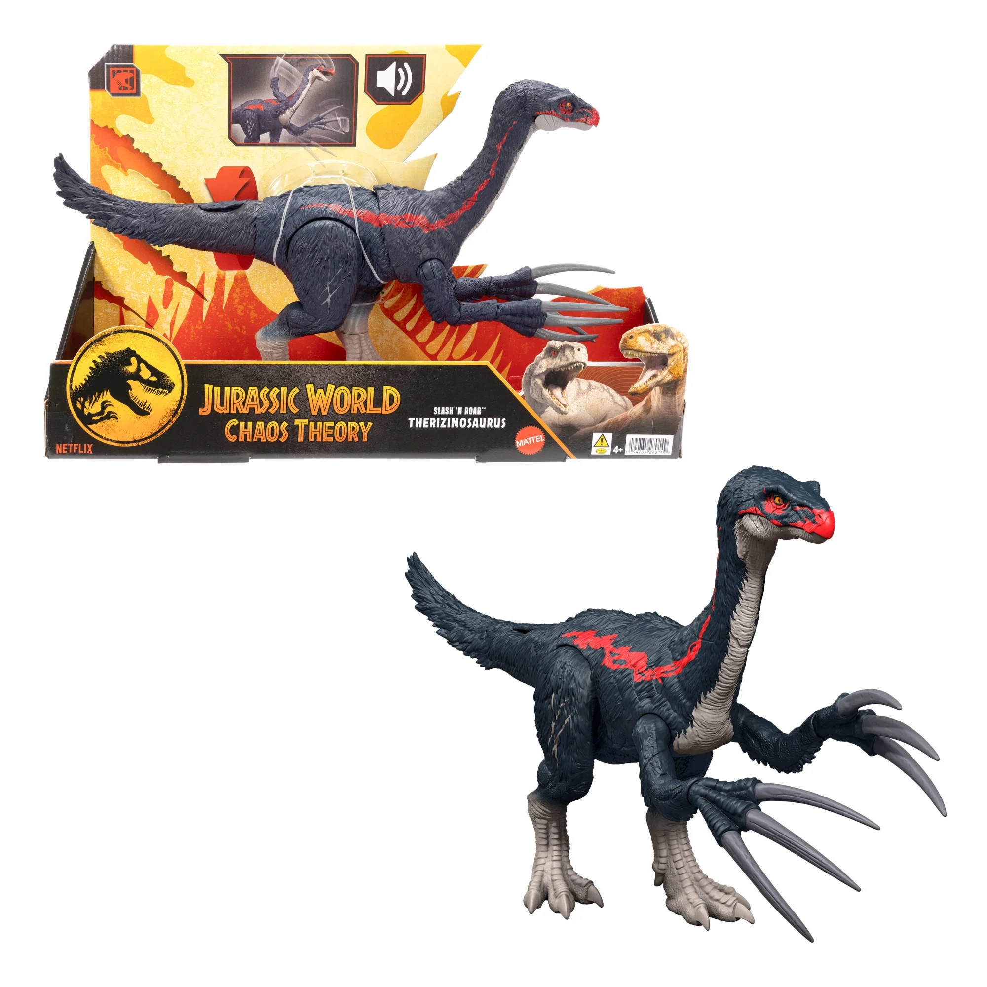 Jurassic World Slash N Roar Therizinosaurus Dinosaur Figure, Attack & Sound Toy, Chaos Theory | Walmart (US)