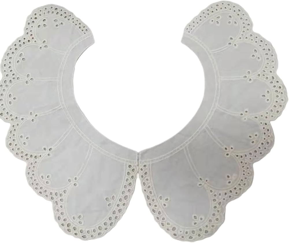 Kids Lace Trim Detachable Collar Embroidery Collar Venise Lace Neckline | Amazon (US)