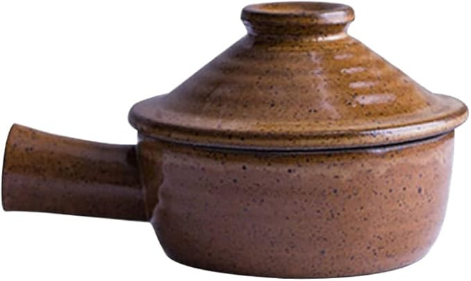 Clay Cooking Pots Ceramic Casserole Dish Soup Bowl: Casserole with Lid Baking Dish with Handle De... | Amazon (US)