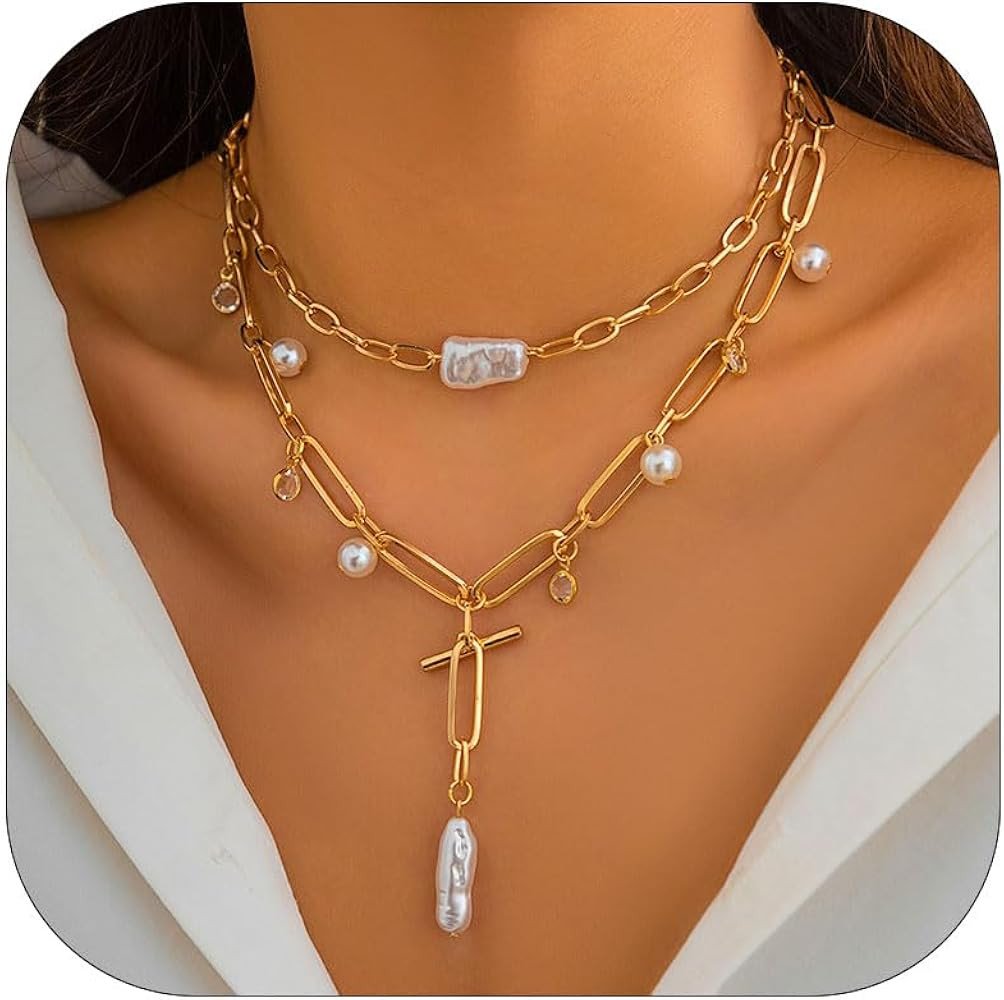 Amazon.com: Charm Necklace for Women Dainty Gold Charms Necklaces for Women Trendy Pendant Choker... | Amazon (US)