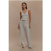Natalya Knit Wide Leg Pants - Heather Grey Marle I MESHKI I Size XXS | MESHKI US