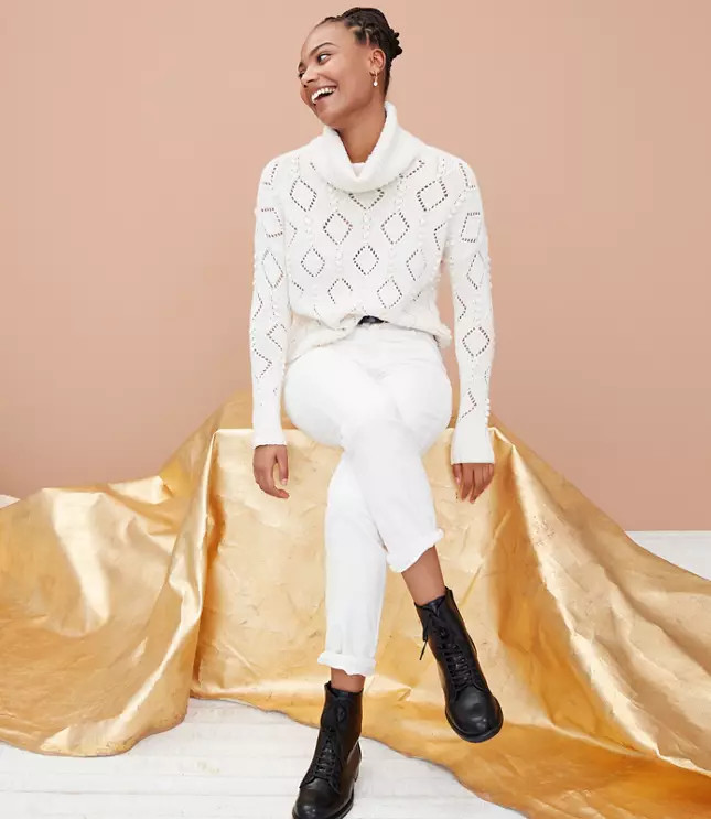 High Waist Straight Leg Corduroy Pants | LOFT