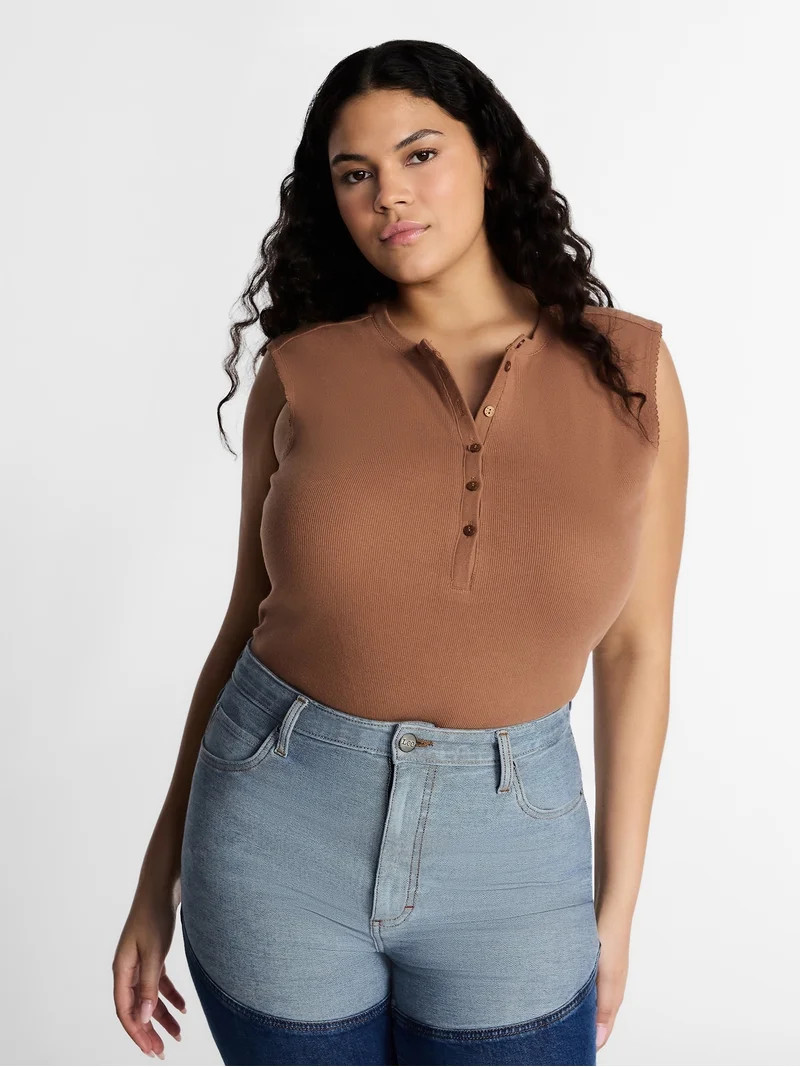 Kacey Lee Women's Henley Tank Top, Sizes XS-XXL | Walmart (US)