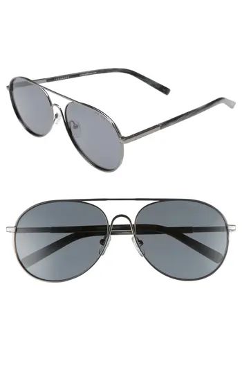 Men's Ted Baker London 59Mm Aviator Sunglasses - Gunmetal | Nordstrom