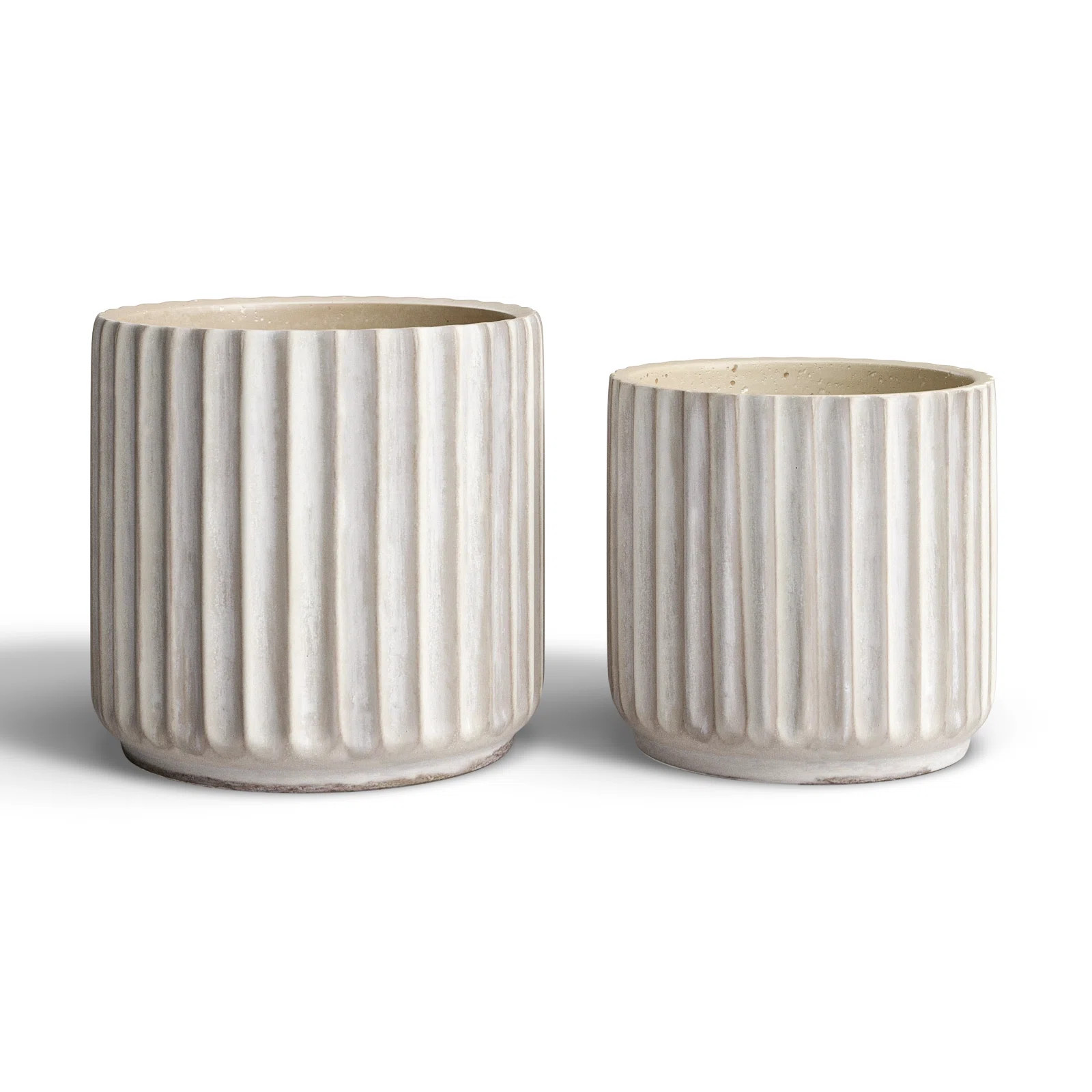 Birch Lane™ Chandler 2 Piece Pots Set Light Gray & Reviews | Wayfair | Wayfair North America