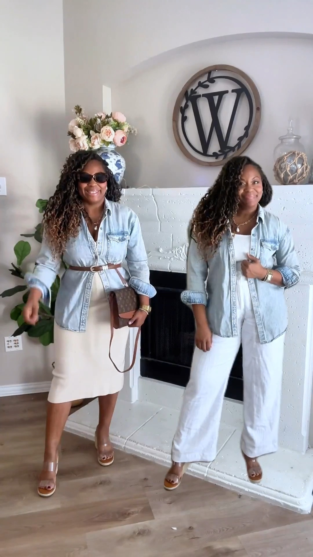 Denim shirt outfit ideas part two!

Last time it was more casual, so this time, let's dress it up!

#LTKootd