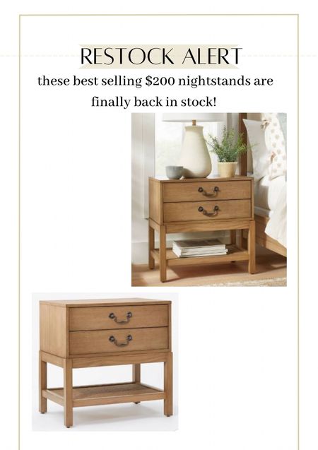 Studio mcgee wood nightstands back in stock for $200! 

#LTKFind #LTKstyletip #LTKhome