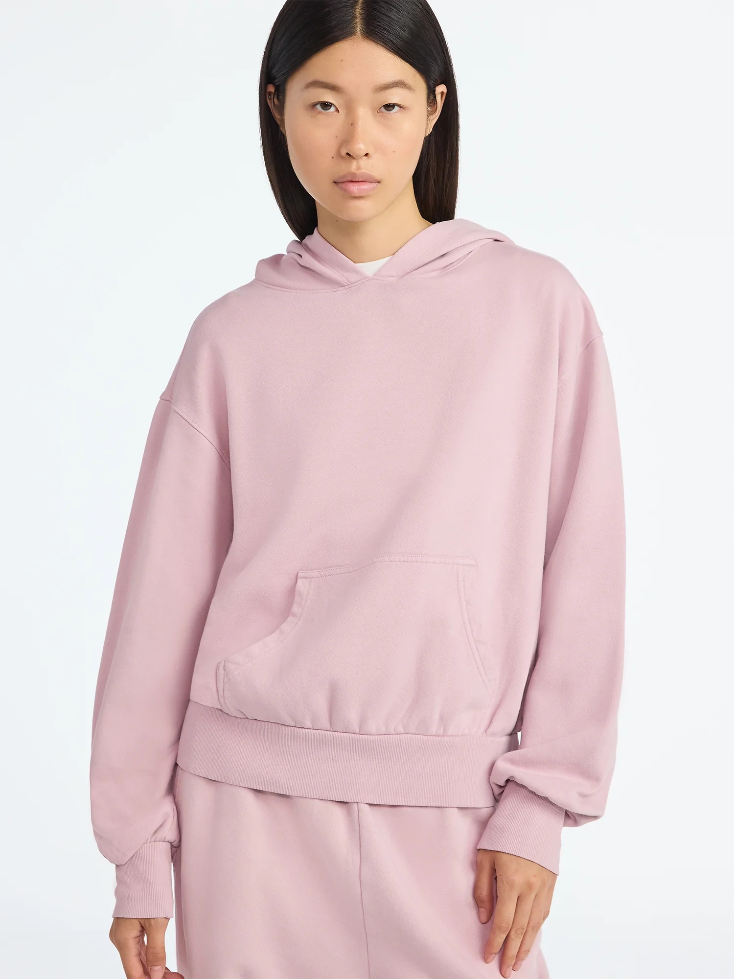 Scoop Women’s Mineral Washed Oversized Cropped Hoodie, Sizes XS-XXL | Walmart (US)