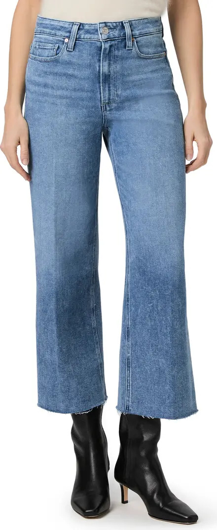 Anessa High Waist Raw Hem Wide Leg Jeans | Nordstrom