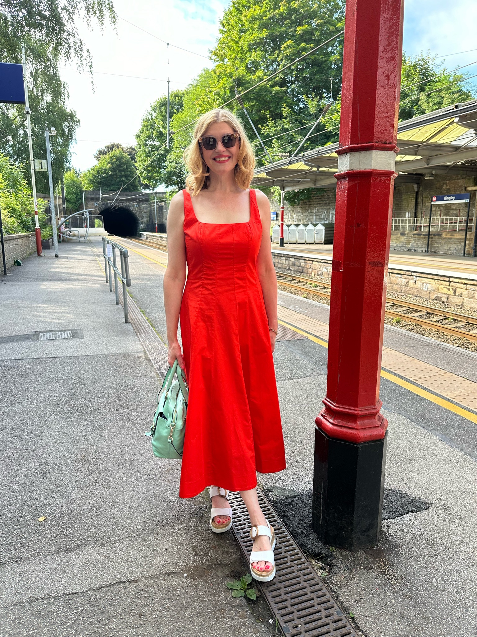 Red dress. Graduation outfit. Midi dress. Fit and flare red dress. Over 40 style. Boden red panelled midi dress  

#LTKeurope #LTKsummer #LTKuk