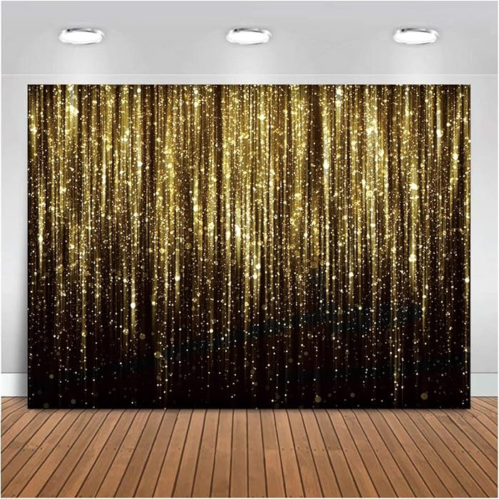 Black Gold for Adult Kids Birthday Party Photo Backdrop Decorations Banner Streamer Flash Banner ... | Amazon (US)