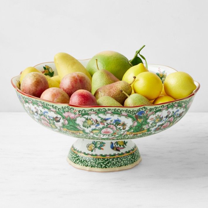 Famille Rose Fruit Bowl, Porcelain | Williams-Sonoma