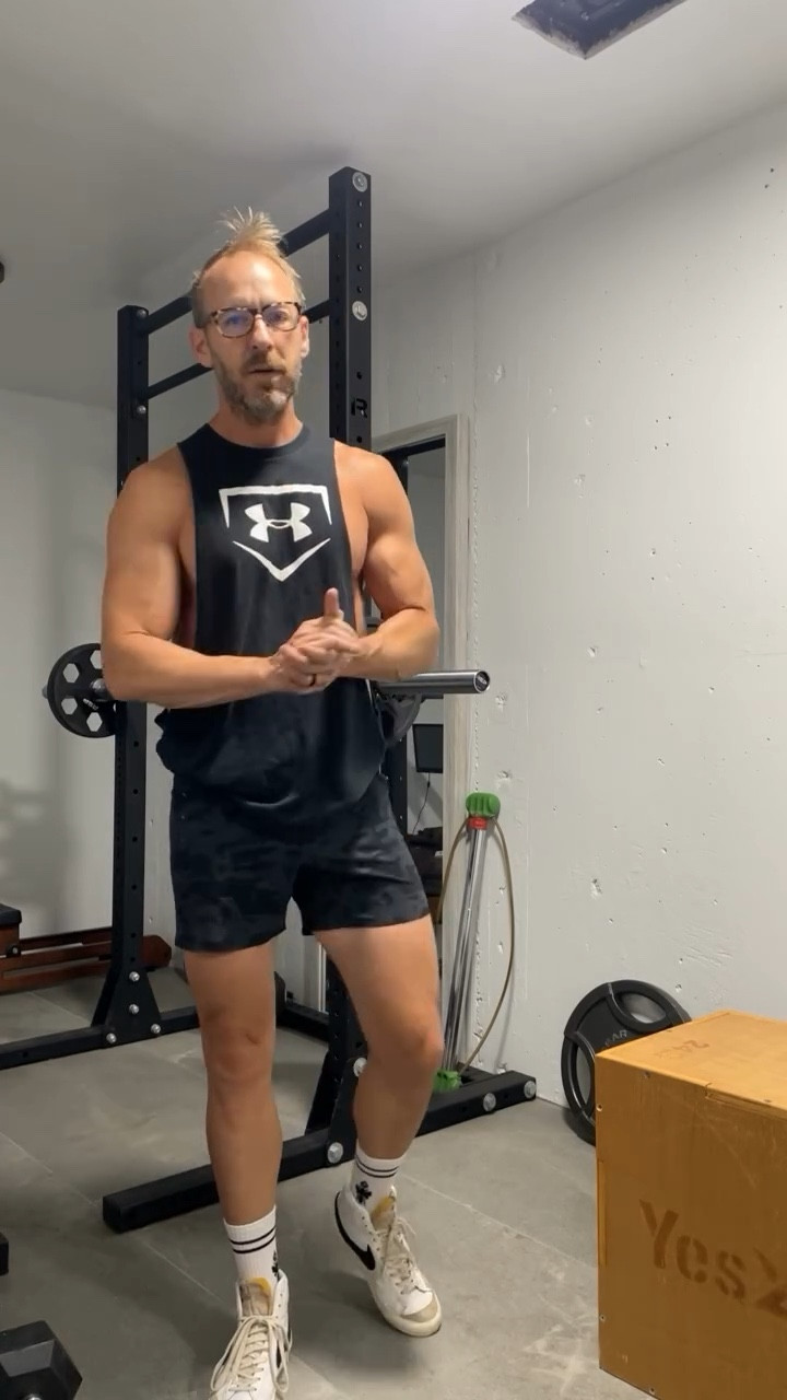 Gym style for leg day workout.  I cut off the sleeves of cheap oversized shirts by the way. 

#LTKActive #LTKMens #LTKVideo