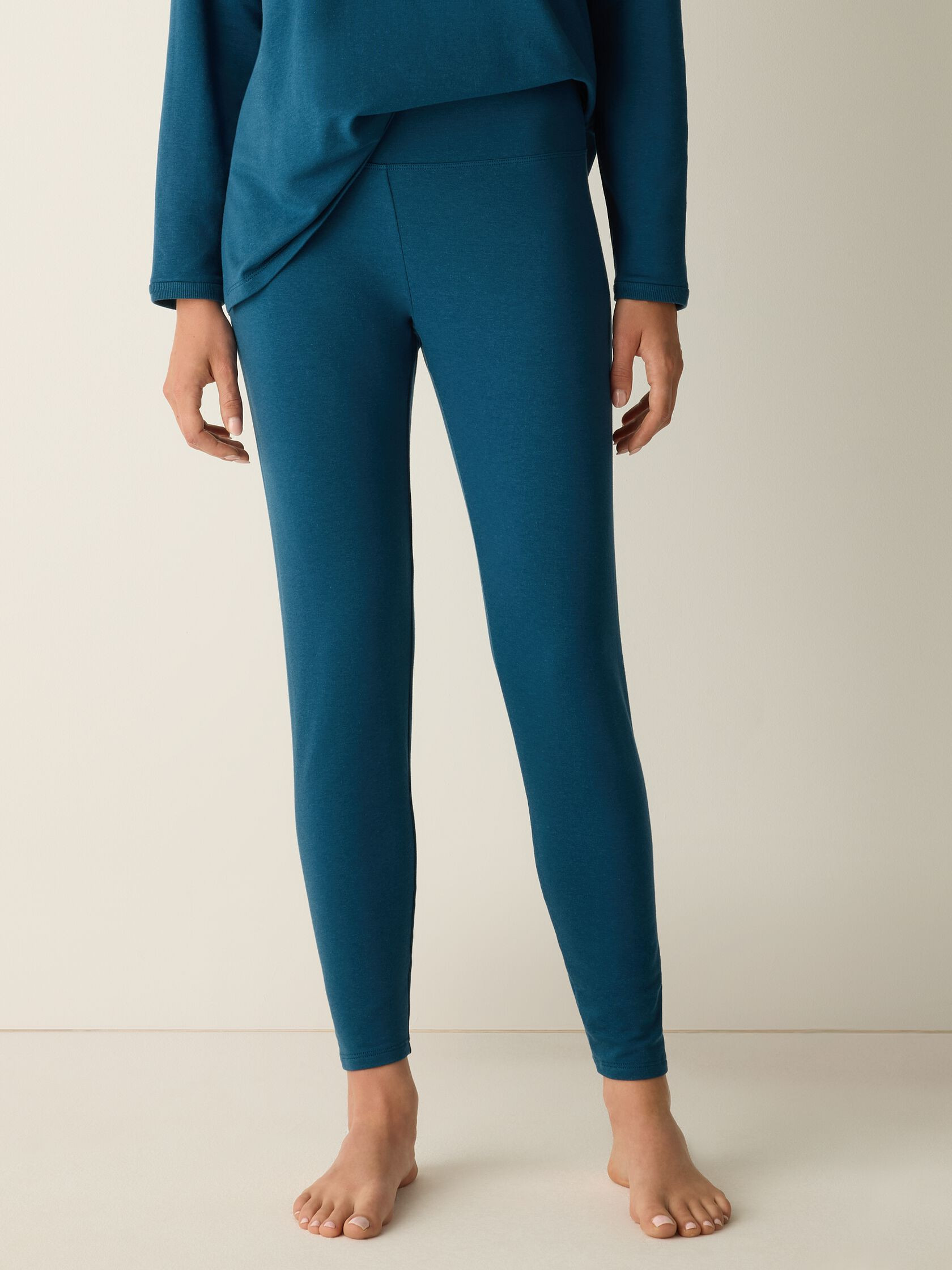 Cozy Brushed Terry Hug High-Waisted Leggings | Eileen Fisher