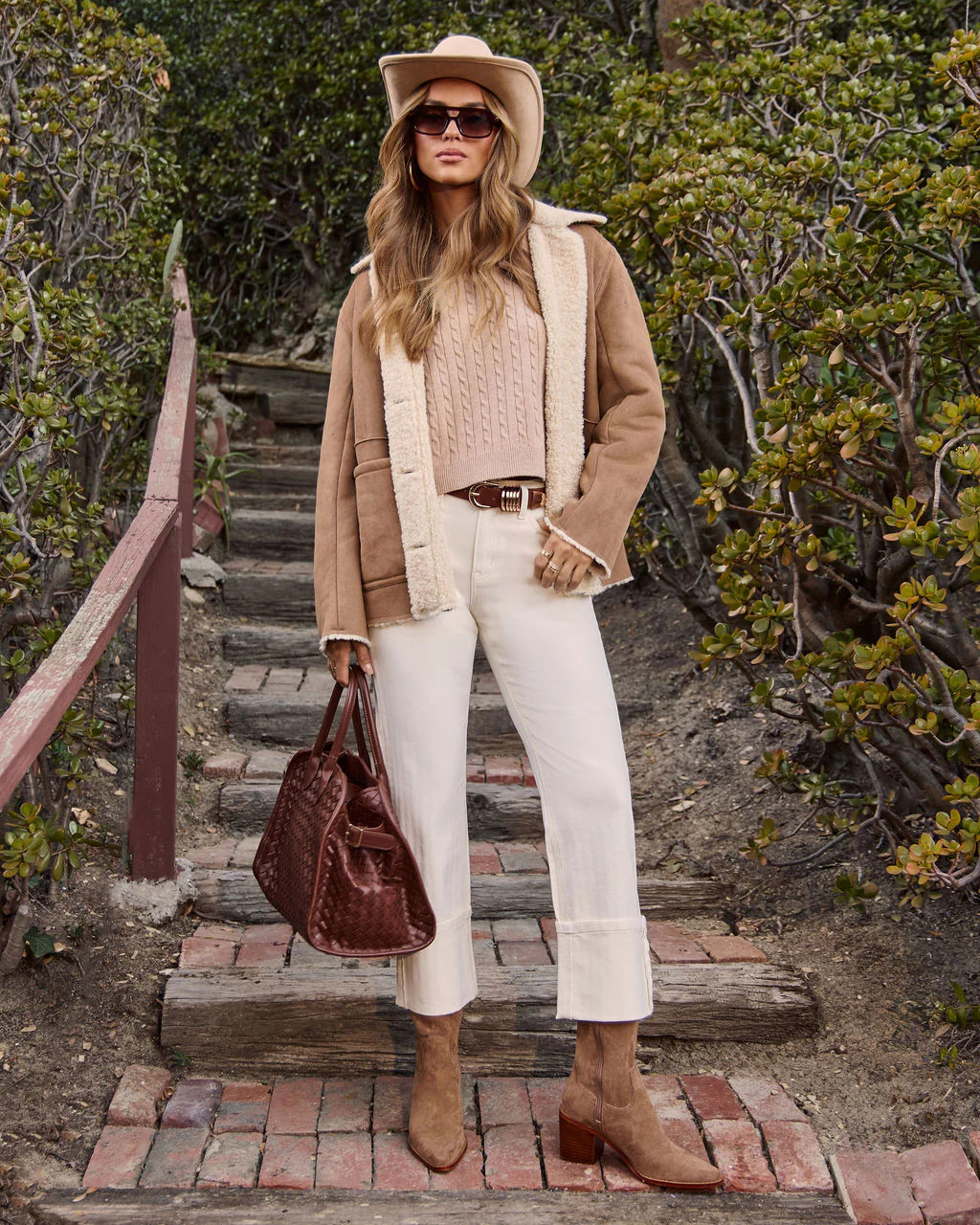 Helios Faux Suede Sherpa Lined Coat | VICI