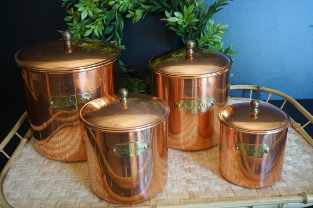 Aurus Copper and Canister Set - Etsy | Etsy (US)
