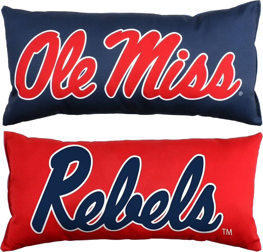 College Covers Solid Color Bolster Travel Pillow, 1 Count (Pack of 1), Ole Miss Rebels | Amazon (US)