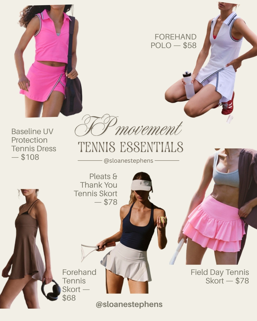 Serving looks on and off the court 🎾✨ @sloanestephens shares her top FP Movement tennis picks — from the Baseline UV Protection Dress to the Forehand Skort & Polo. Everything you need to look good AND play your best game. Shop all links via LTK! 🔗

#FPMovement #TennisStyle #SloaneStephens #TennisEssentials #LTKActive #OOTD #TennisFashion 

 #LTKSeasonal #LTKActive