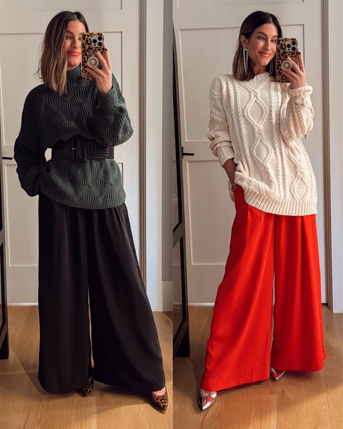 Holiday outfit inspo 🎄 wearing size xs regular in these pants (I’m just shy of 5’4), and a small in the sweaters! 

#LTKParties #LTKHoliday #LTKFindsUnder50