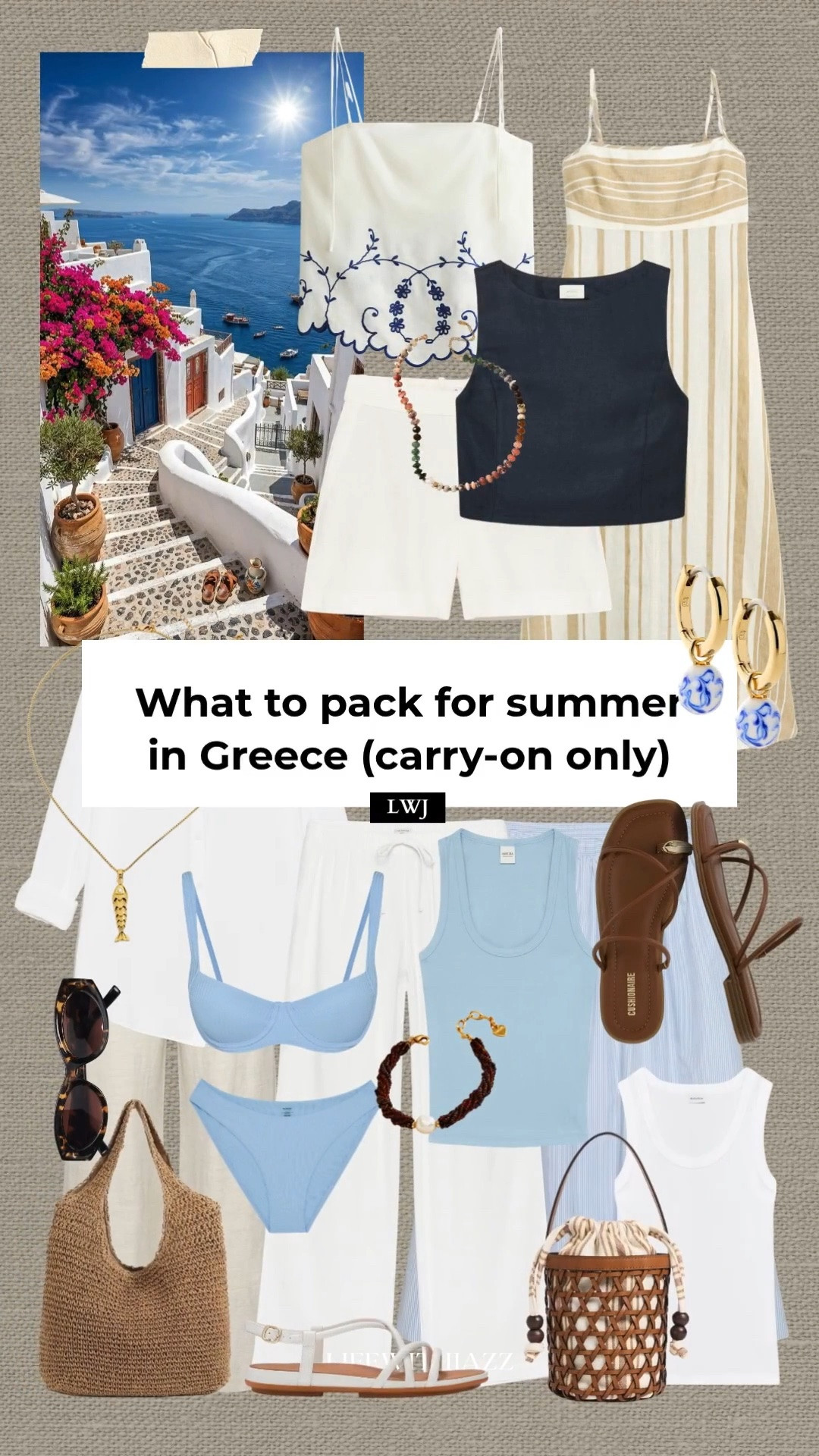 what to pack for greece in summer in just a carry-on 

travel outfits / euro summer / greece outfits / santorini / mykonos / linen pants / monday swimwear / poplin maxi skirt / strappy sandals / woven tote bags / cute summer purse / maxi dress

#LTKootd #LTKTravel