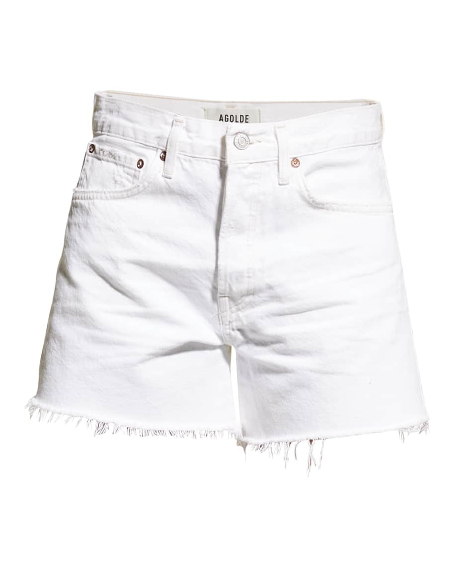 AGOLDE Parker Long Frayed Shorts | Neiman Marcus