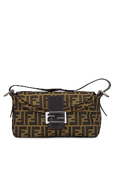 FWRD Renew Fendi Zucca Mama Baguette Shoulder Bag in Brown from Revolve.com | Revolve Clothing (Global)
