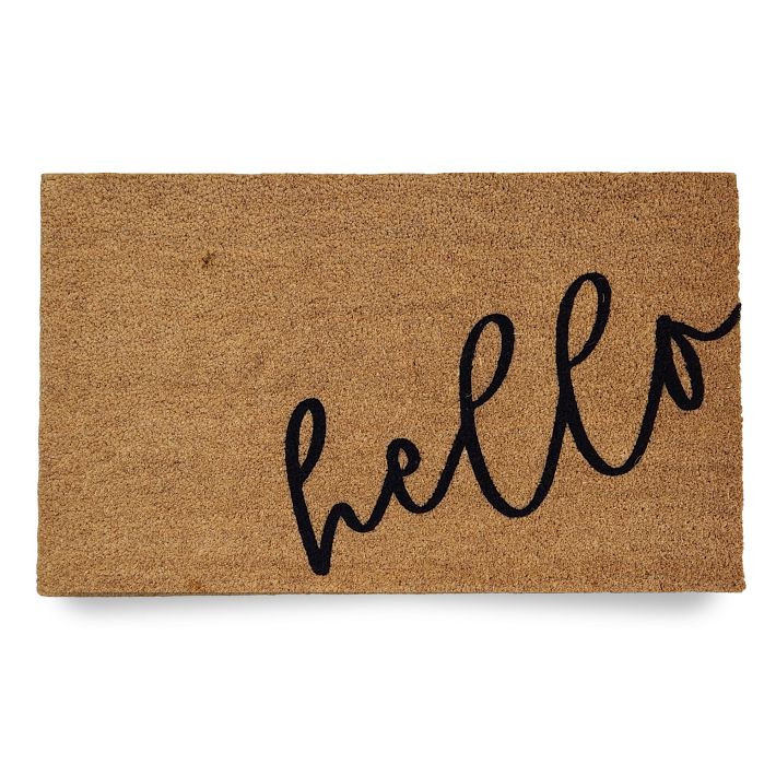 Nickel Designs Hand-Painted Doormat - Script Hello | West Elm (US)