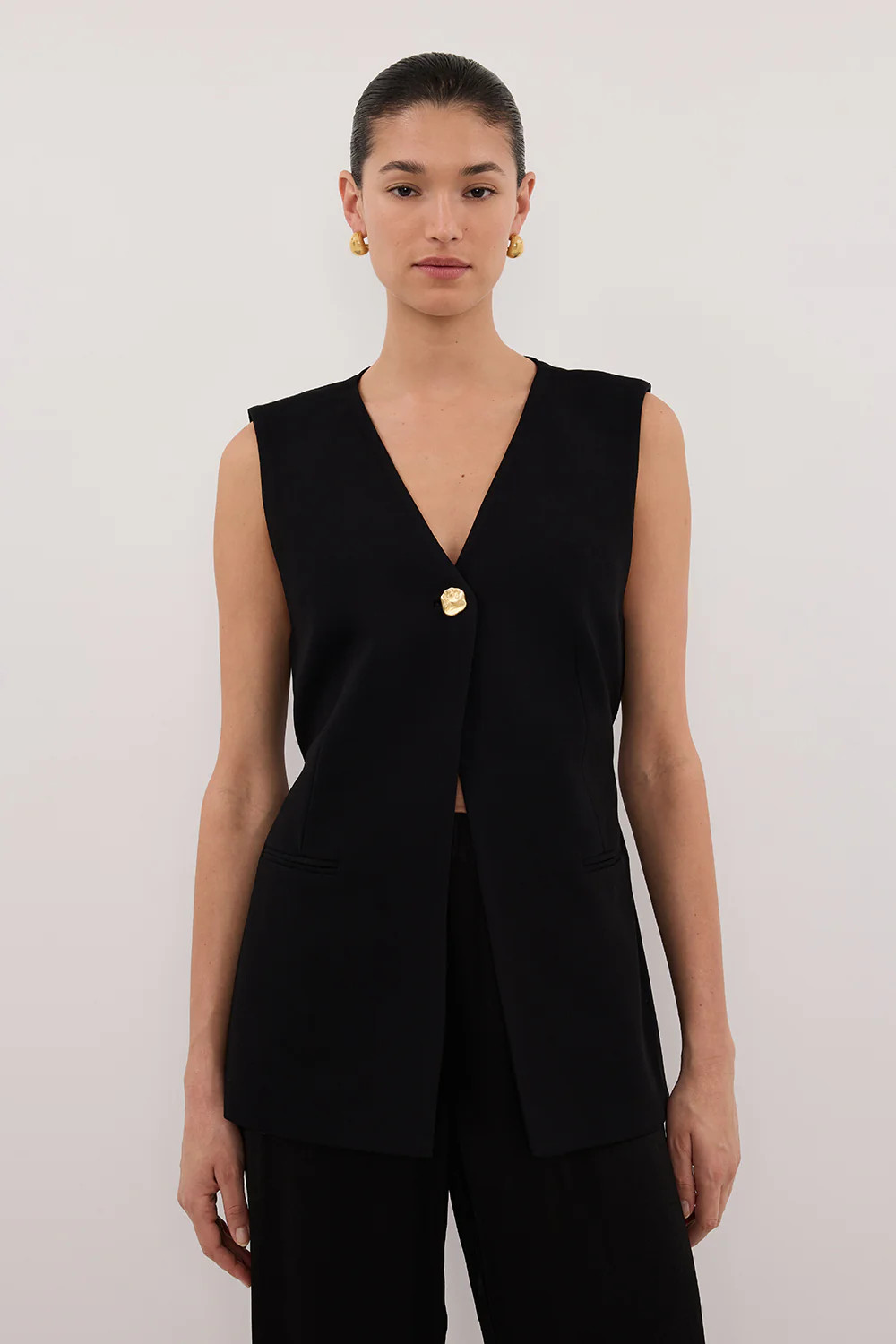 SONNY BLACK TAILORED VEST | DISSH