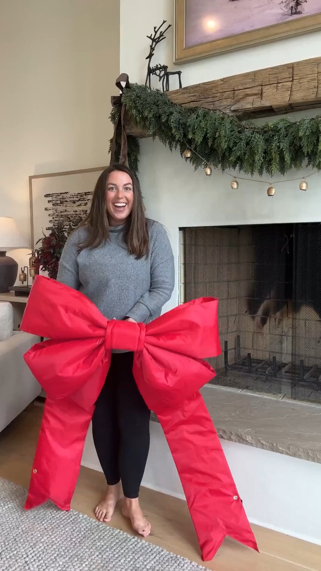 If you’re decorating the outside of your home for Christmas this year, you need an extra-large bow like this one! 🎀🎄

It’s such an easy way to make a big statement and instantly give your front door, porch, gate, or exterior a festive holiday feel.

Sometimes one oversized detail is all you need to make your outdoor Christmas decor feel extra special. ❤️✨

#LTKHome #LTKSeasonal #LTKmomlife