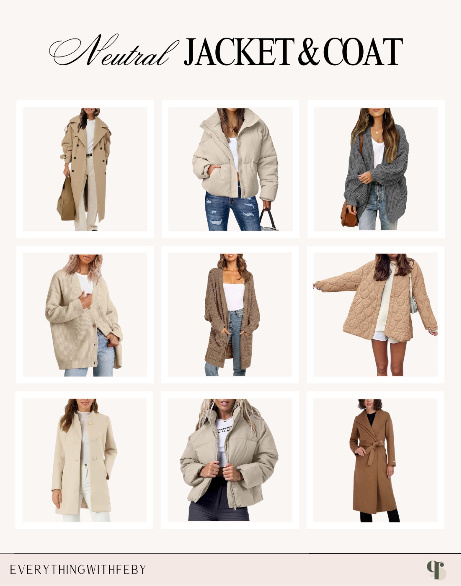 Neutral Jacket & Coat

Fall fashion find / fall trend / winter trends / amazon finds / amazon fashion / amazon must have / amazon favorite / amazon holiday gift guide / gift for her / gift for teens / white jacket trends / it girl fashion / cozy fall finds / cozy winter finds / cardigan / quilt jacket / puffer jacket 

#LTKstyletip #LTKfindsunder100 #LTKSeasonal