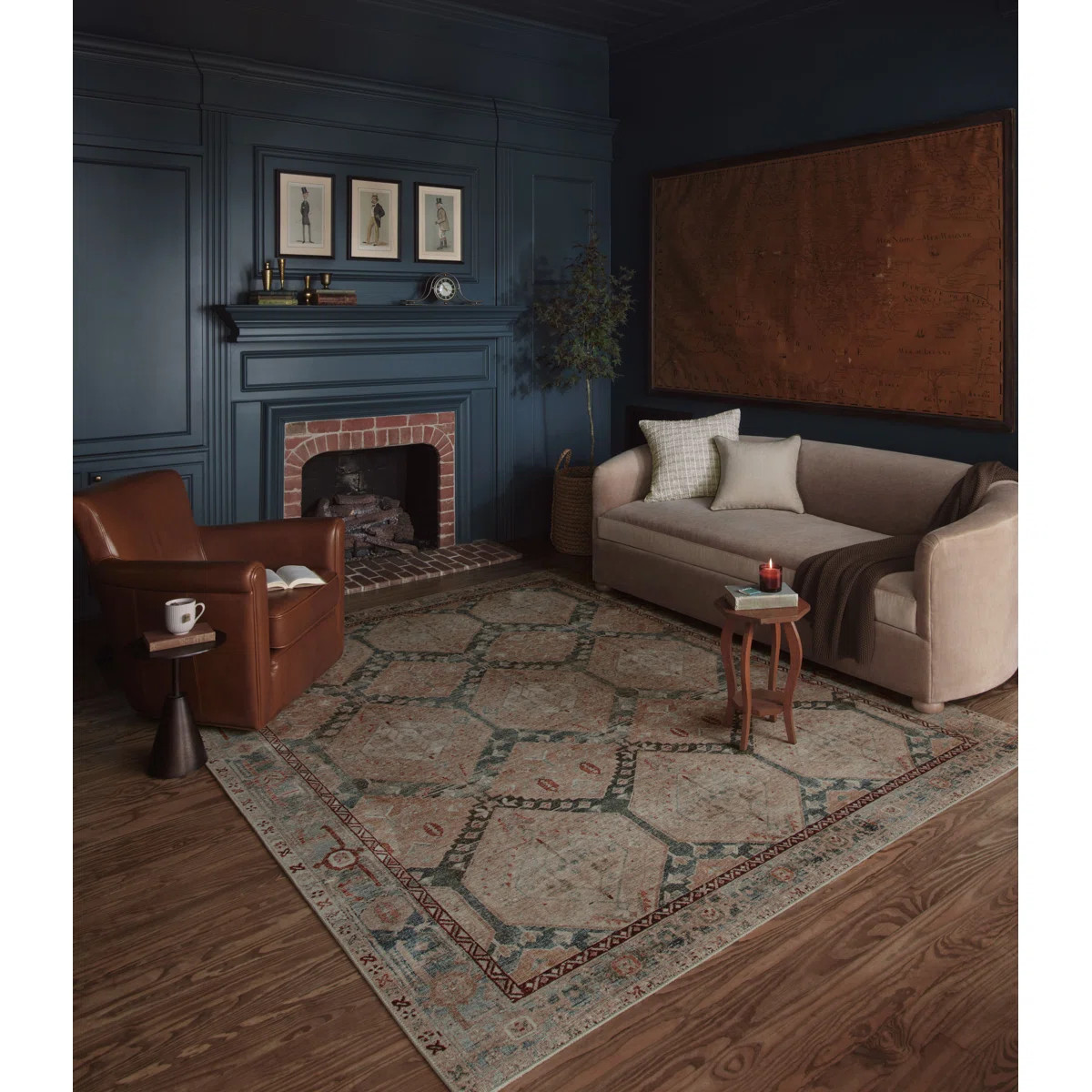 Magnolia Home by Joanna Gaines x Loloi Lenna Denim / Sand Area Rug | Wayfair North America