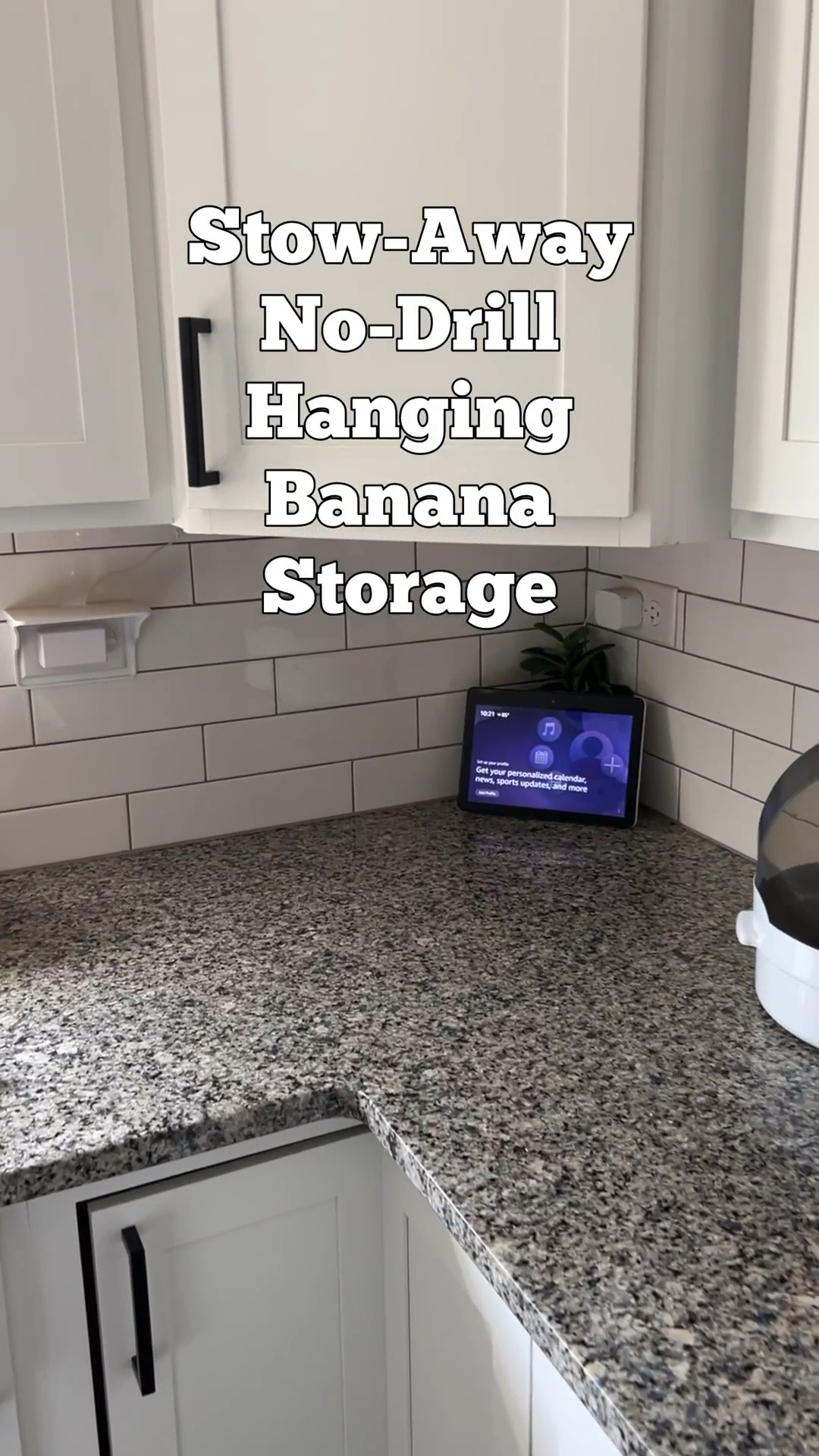 No drill hanging banana storage for underneath your cabinets. I’m always team less stuff on the counter tops!

#LTKFindsUnder50 #LTKFamily #LTKHome