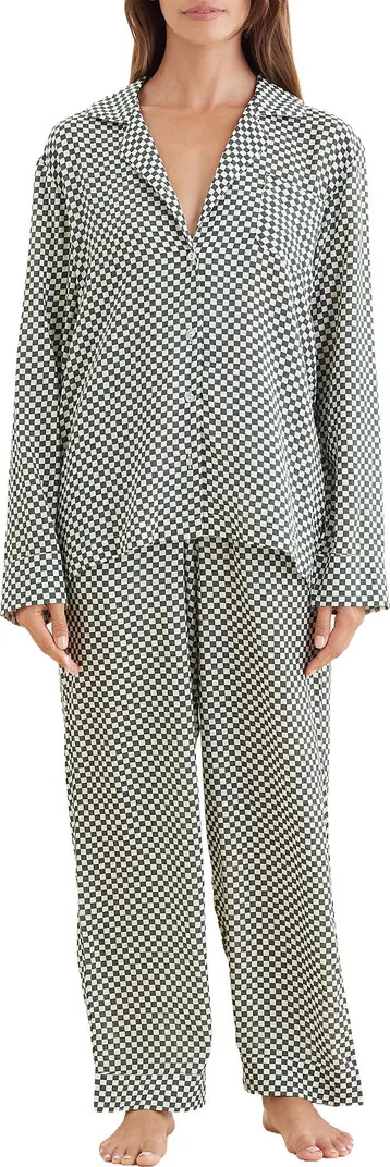 Papinelle Anais Checkerboard Cotton Blend Pajamas | Nordstrom | Nordstrom