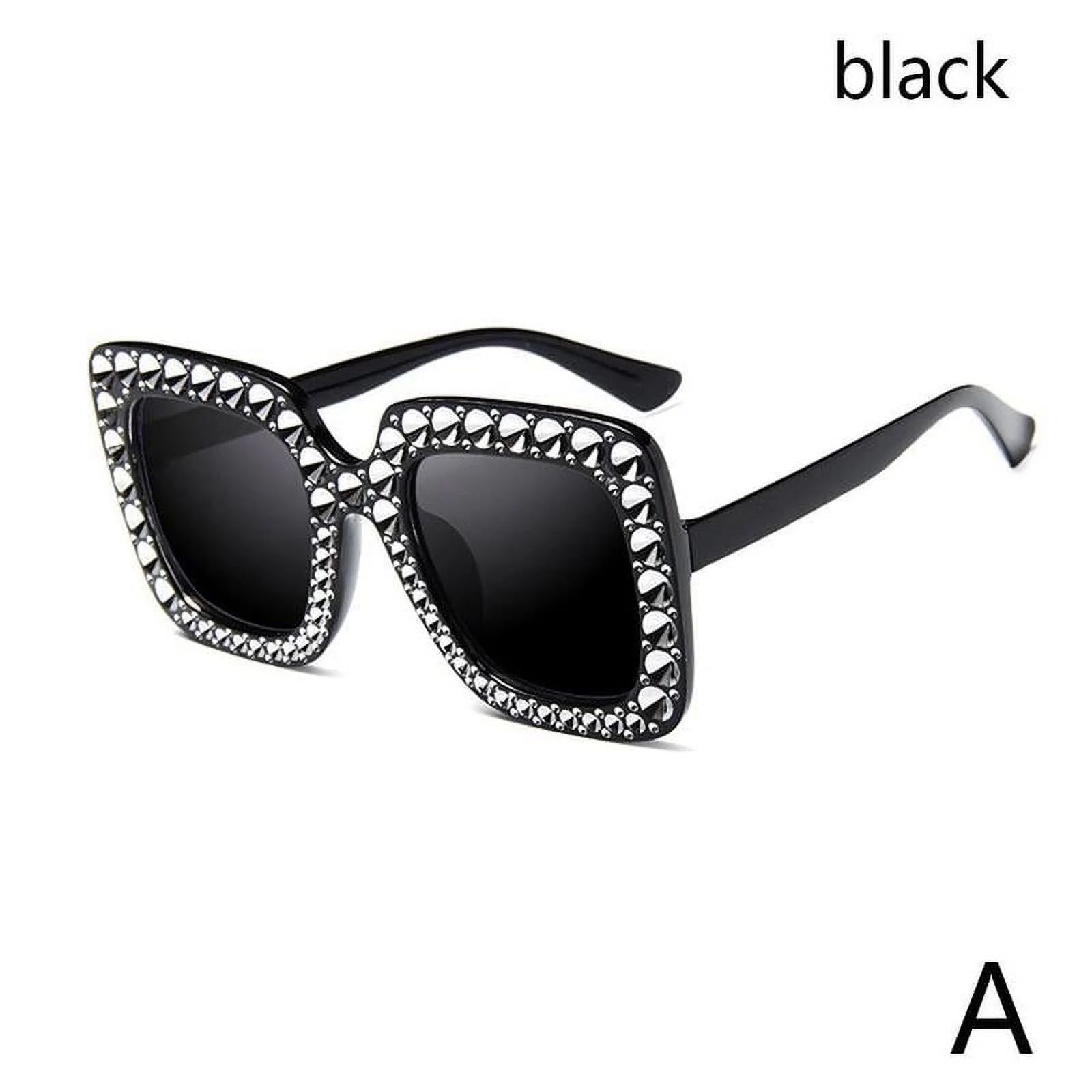 Oversized Square Frame Bling Rhinestone Retro Women Sunglasses Fashion J6J5 | Walmart (US)