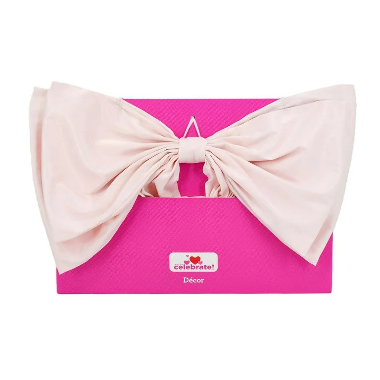 Large Satin Decorative Bow, Pink, 85", Valentine's Day by Way To Celebrate | Walmart (US)