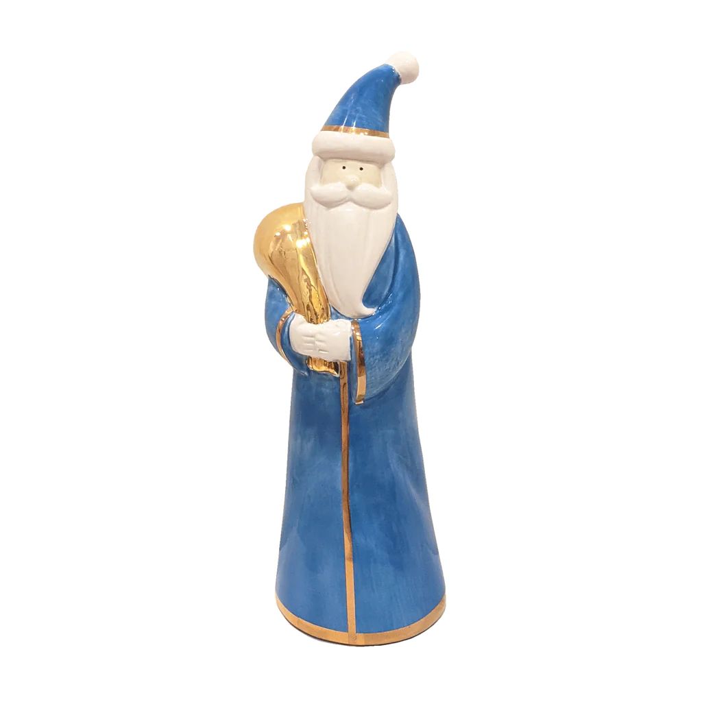 French Blue Santa with 22K Gold Accents | Lo Home by Lauren Haskell Designs