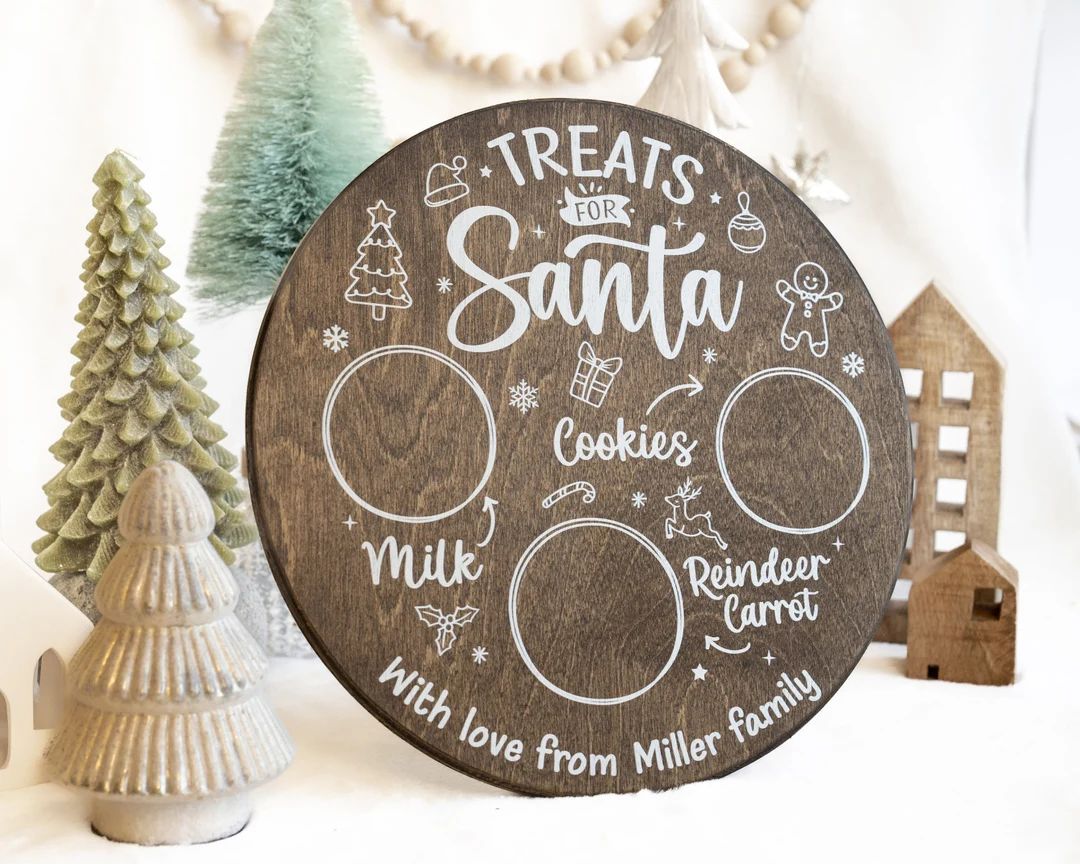 Custom Santa Cookie Plate - Christmas Eve Cookie Tray - Christmas Eve Cookie Tray - Custom Santa ... | Etsy (US)