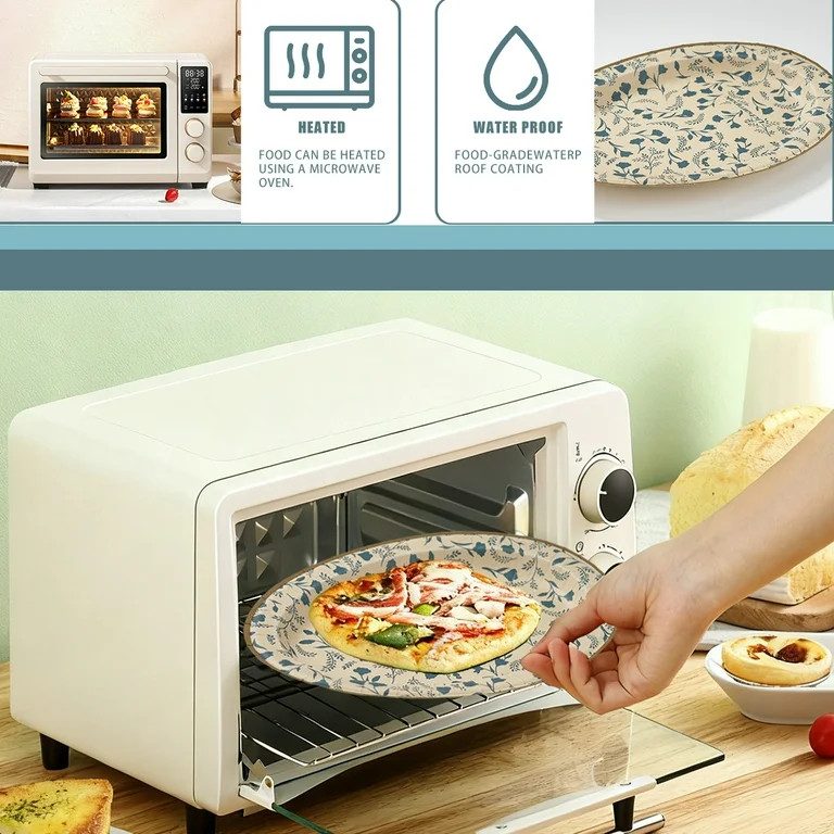 Verdelife Disposable Paper Plates, 8.5'' Vintage Floral Plates 50 Count, Plates for Tea Party, Ba... | Walmart (US)