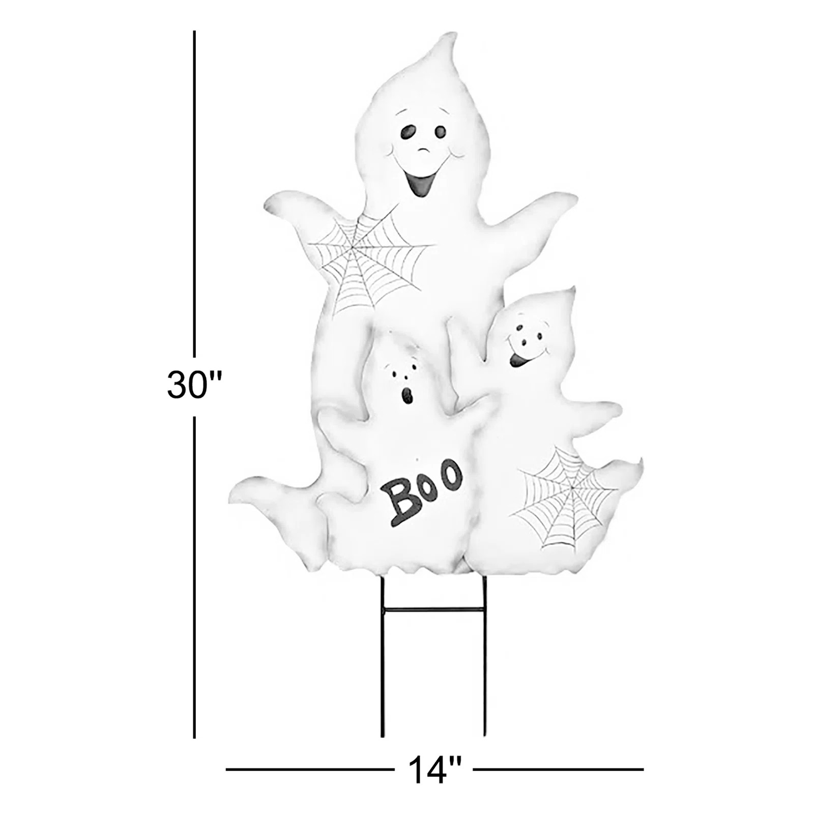 30" Halloween Metal Ghost Figure Stake | Wayfair North America
