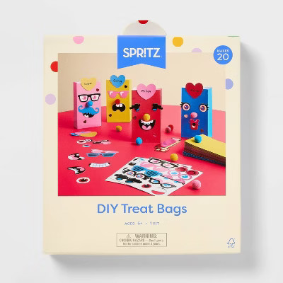 20ct Valentine's Day Funny Face Classroom Activity and Exchange Bags Kit - Spritz™ | Target
