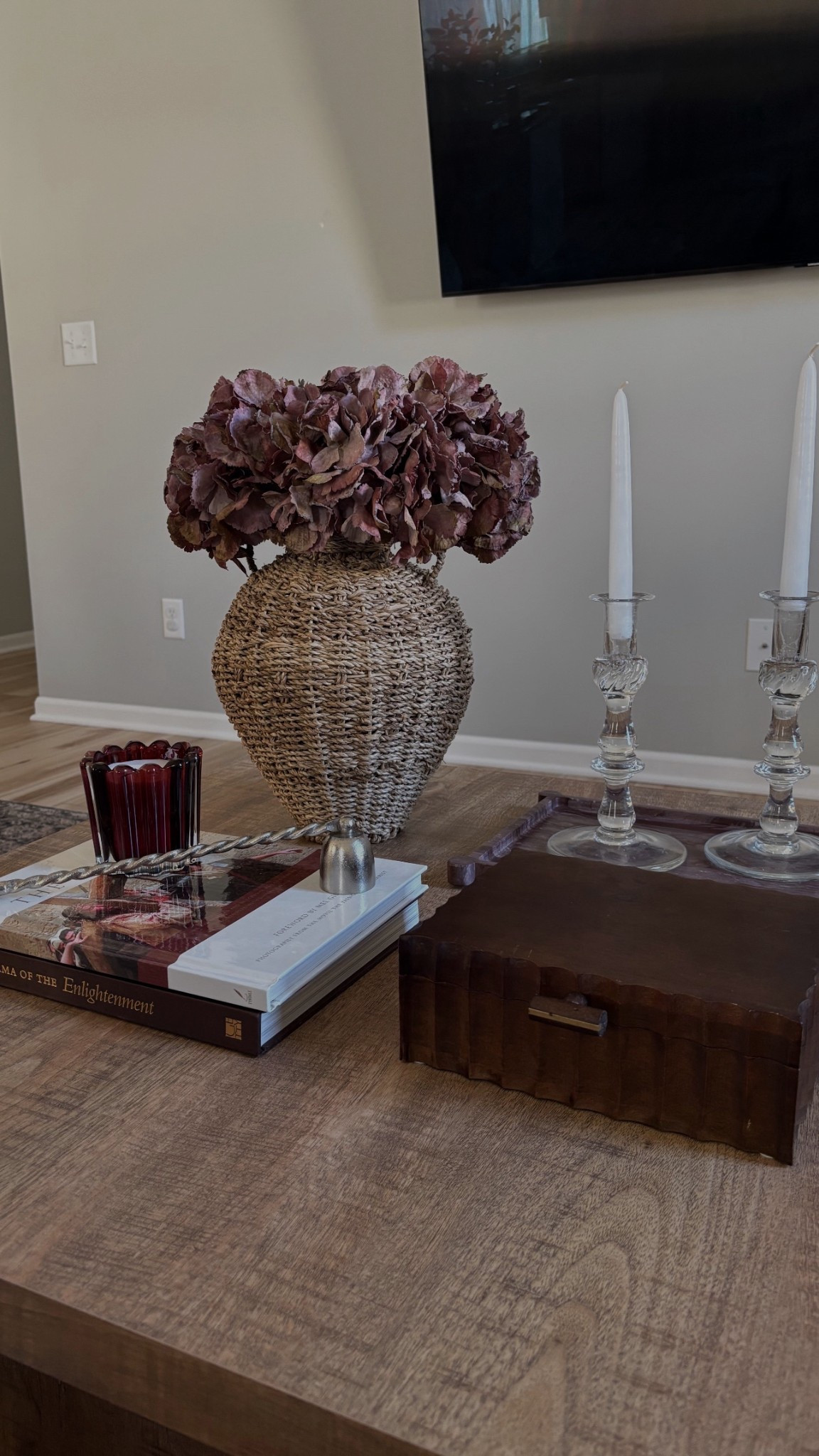 I finally got my coffee table decor down and I’m loving it. 
Thrifted items: 
•Vintage glass blown candlestick holders (linked exact ones from Etsy)
•The Passion book (linked from Amazon)

#LTKHome