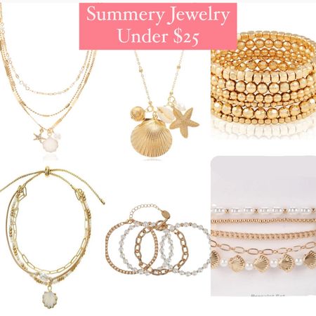 Jewelry, necklace, bracelet, summer outfit, beach, vacation 

#LTKSaleAlert #LTKFindsUnder50 #LTKSwim