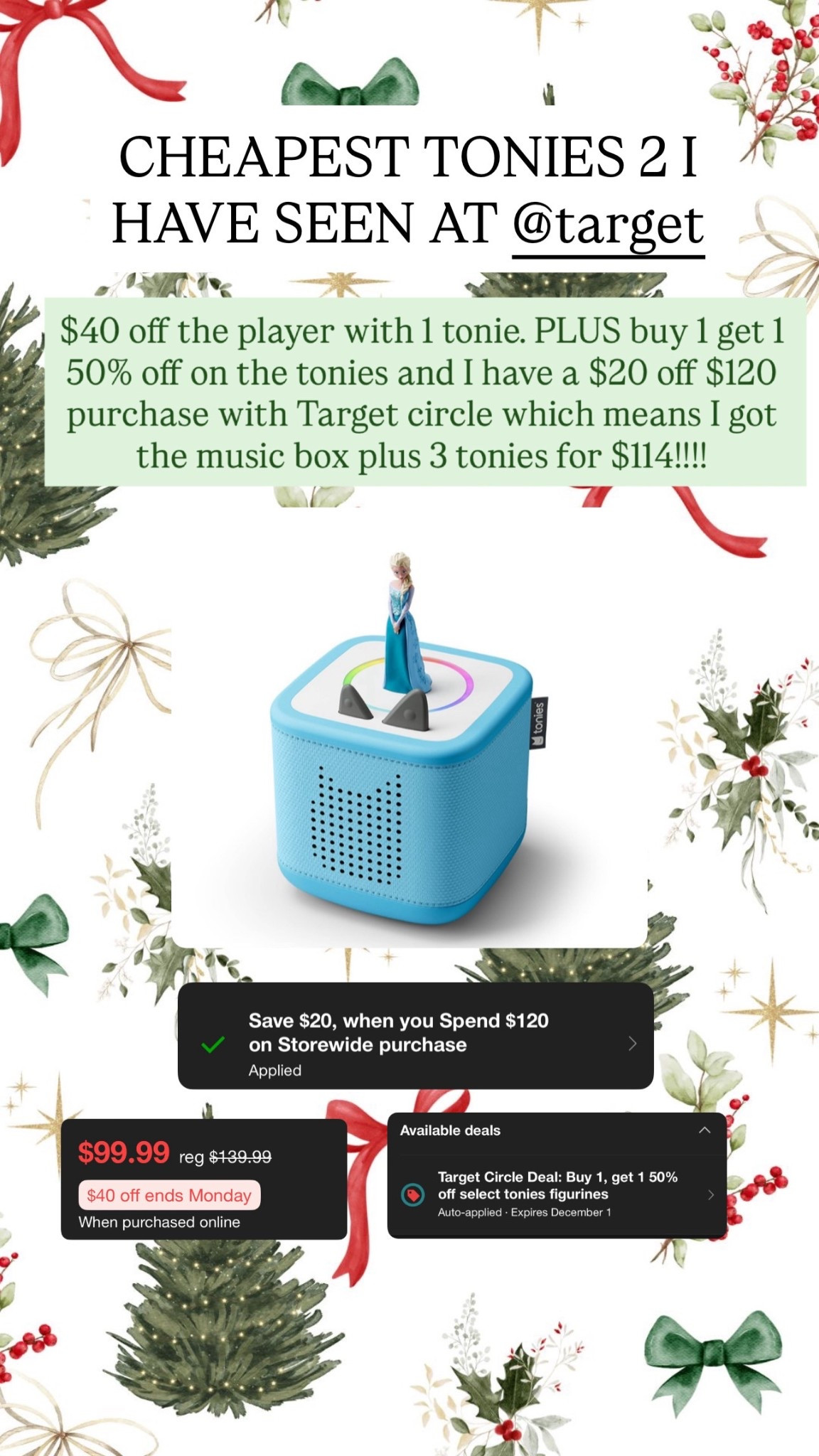Cheapest tonies 2 I have seen at Target | cyber Monday deals 

#LTKHoliday #LTKCyberWeek #LTKGiftGuide