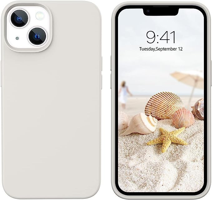 GUAGUA Compatible with iPhone 13 Case 6.1 Inch Liquid Silicone Soft Gel Rubber Slim Thin Microfib... | Amazon (US)