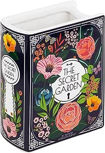 Steel Mill & Co Book-Shaped Decorative Vase, Ceramic Vases for Home Decor, Cute Bookshelf Decor, ... | Amazon (US)