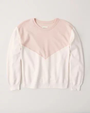 Colorblock Crewneck Sweatshirt | Abercrombie & Fitch US & UK