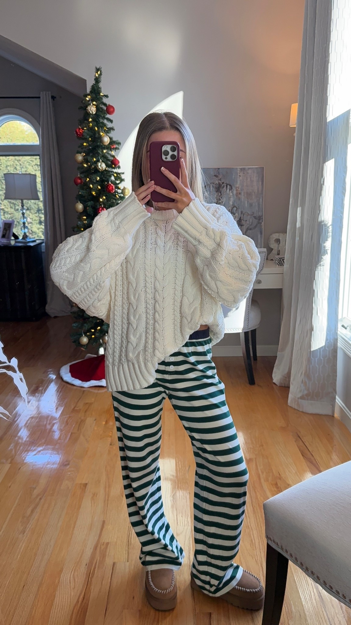 wearing a xs/ in sweater and petite in pjs! 

#LTKootd #LTKU #LTKHoliday