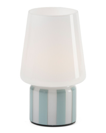 Glass Led Striped Table Top Lamp | TJ Maxx