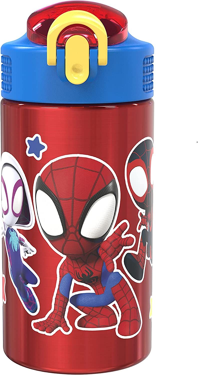 Amazon.com: Zak Designs Marvel Spider-Man 18/8 Single Wall Stainless Steel Kids Water Bottle, Fli... | Amazon (US)